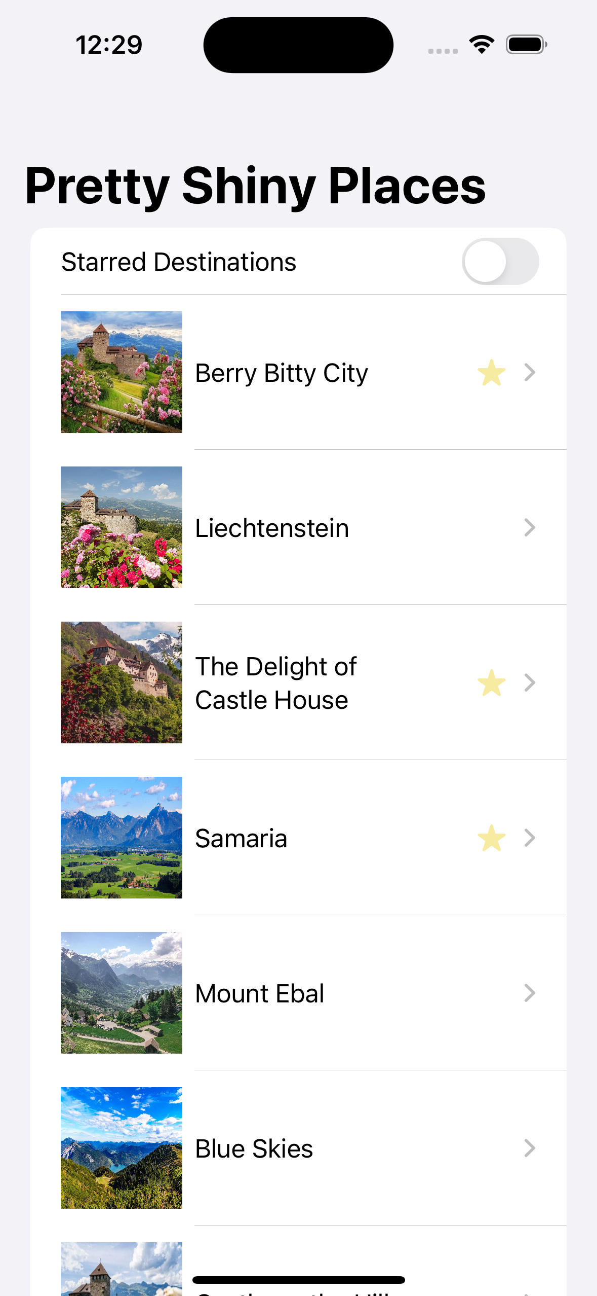 pretty shiny places
